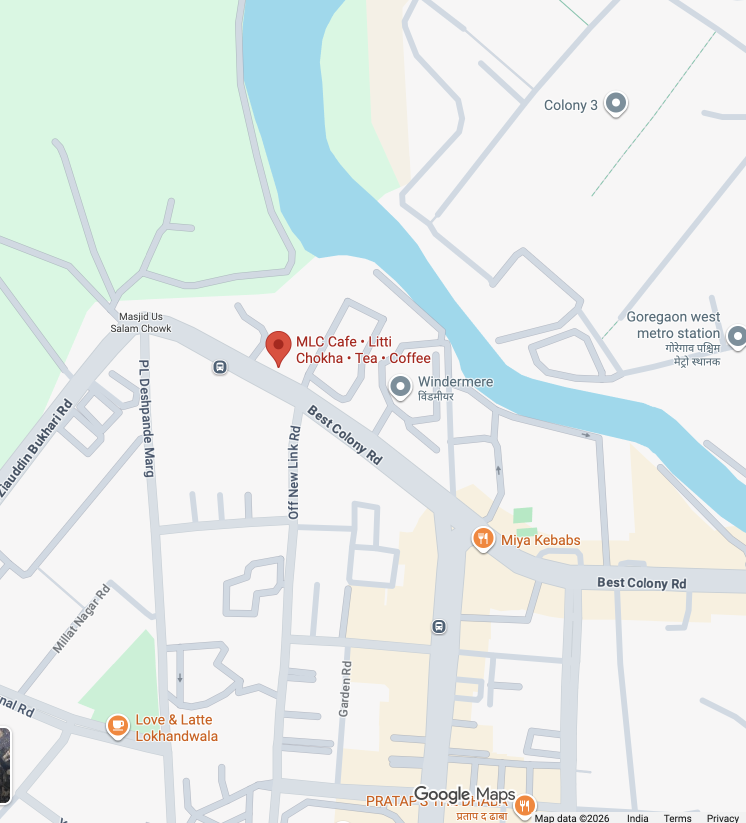 MLC Cafe location map